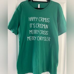Green Funny Christmas T shirt Womens Large